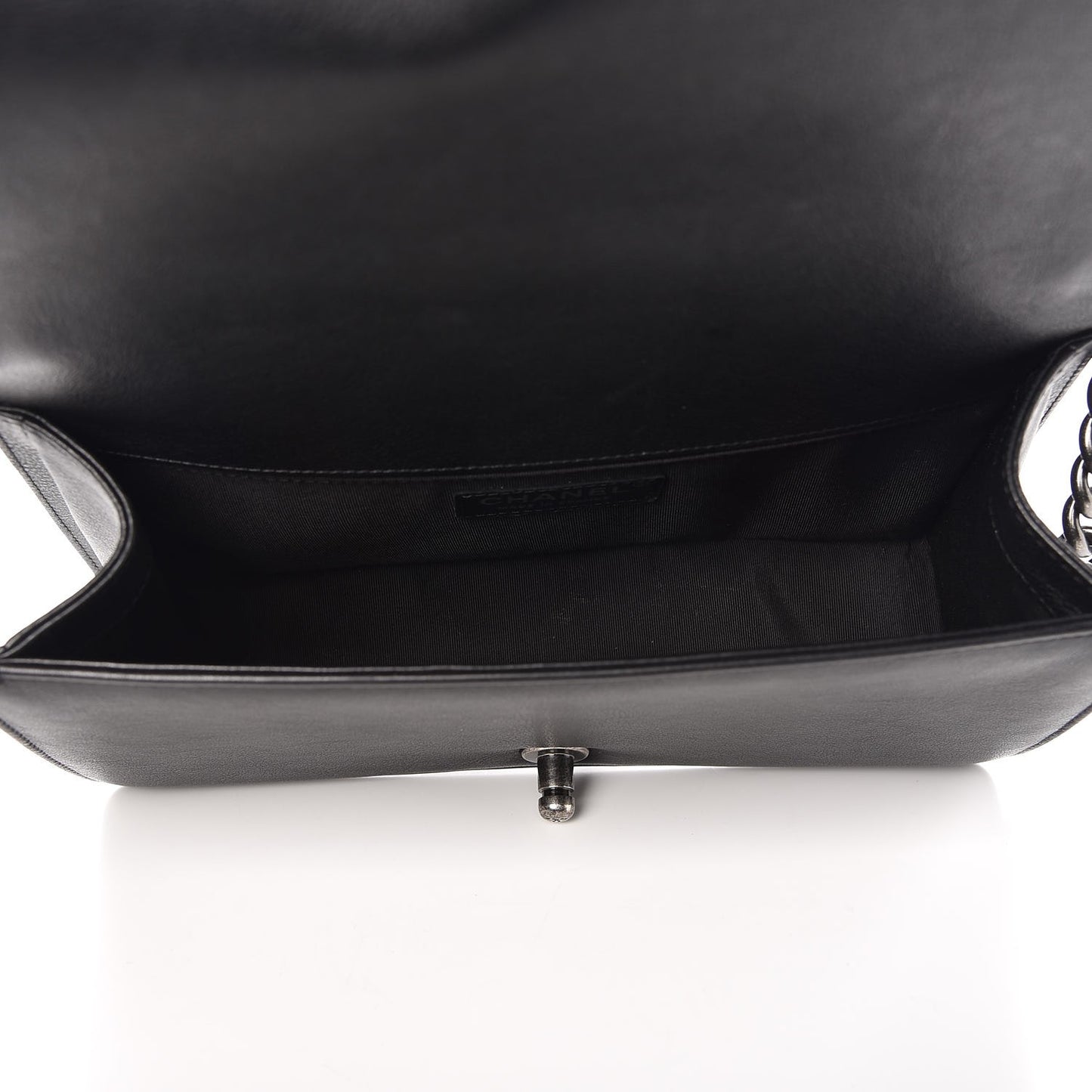 Calfskin Quilted Medium Boy Flap Black