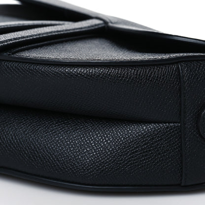 Christian Dior Grained Calfskin Saddle Bag Black 10 of 11