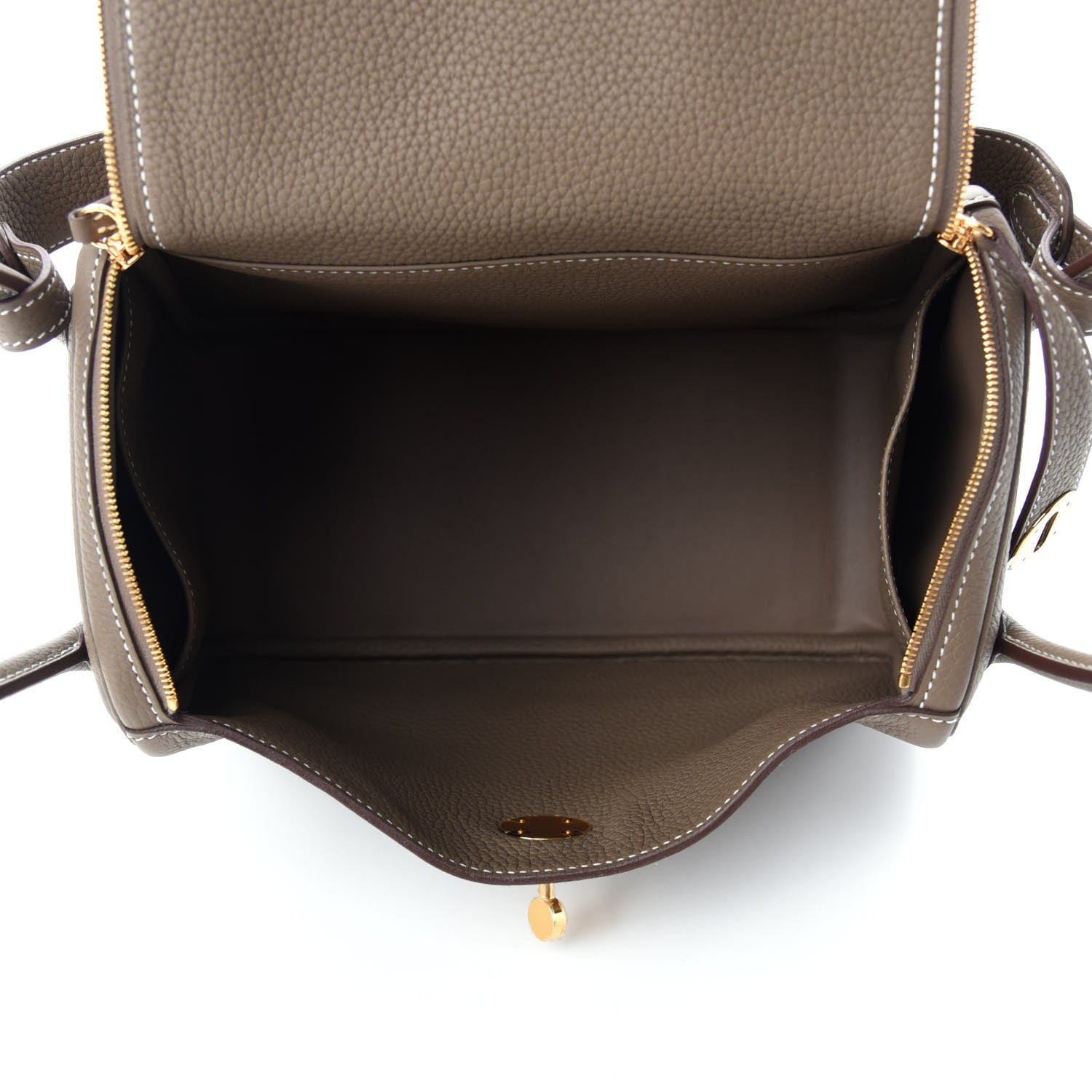 Hermes Taurillon Clemence Lindy 26 Etoupe 5 of 11