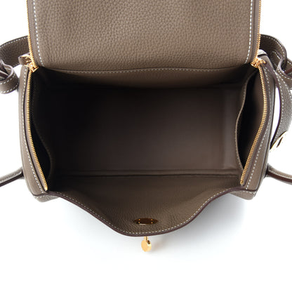 Hermes Taurillon Clemence Lindy 26 Etoupe 5 of 11