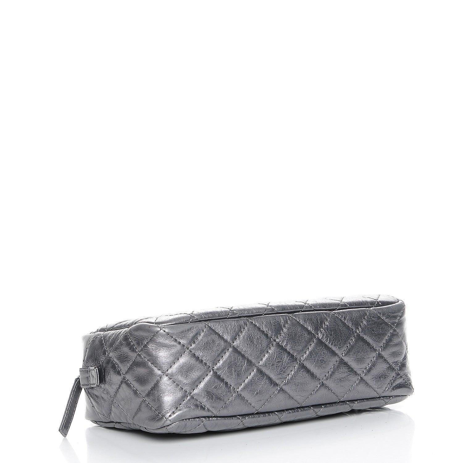 Chanel Metallic Aged Calfskin Quilted Small Reissue Camera Case Dark Silver 4 of 7