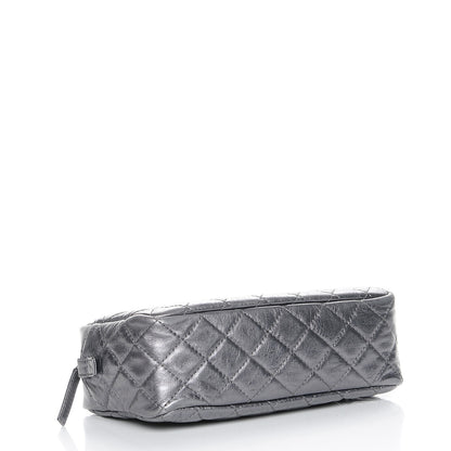 Chanel Metallic Aged Calfskin Quilted Small Reissue Camera Case Dark Silver 4 of 7