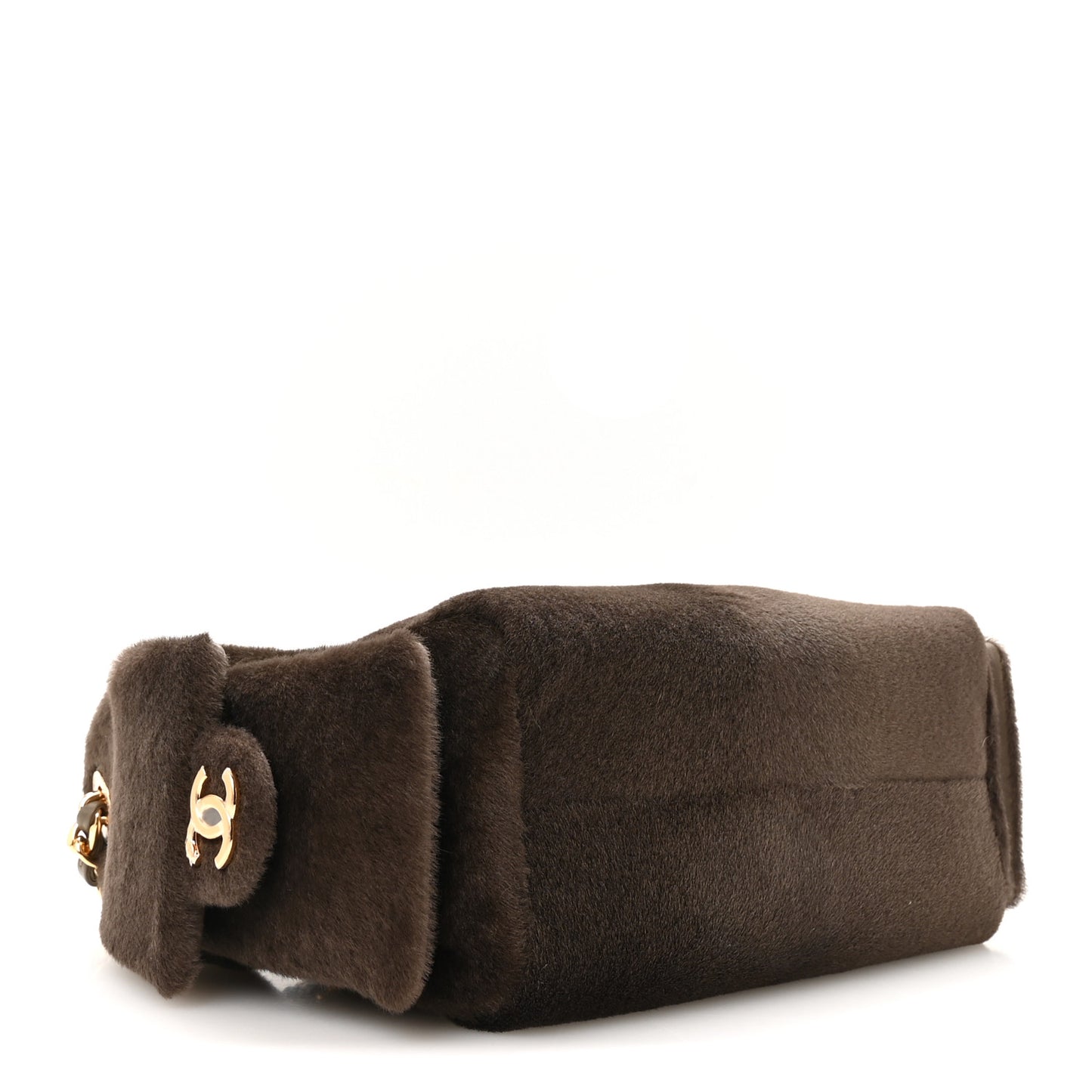 Pony Hair Mini Chanel 25 Handbag Dark Khaki