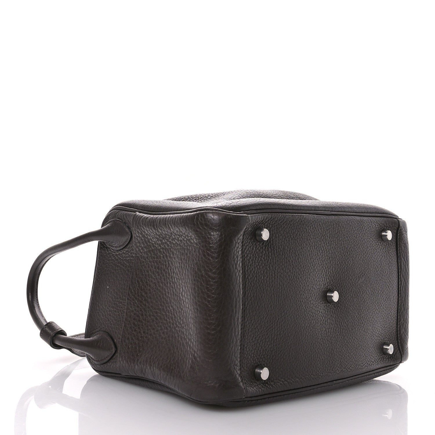 Hermes Taurillon Clemence Lindy 30 Chocolate 4 of 12