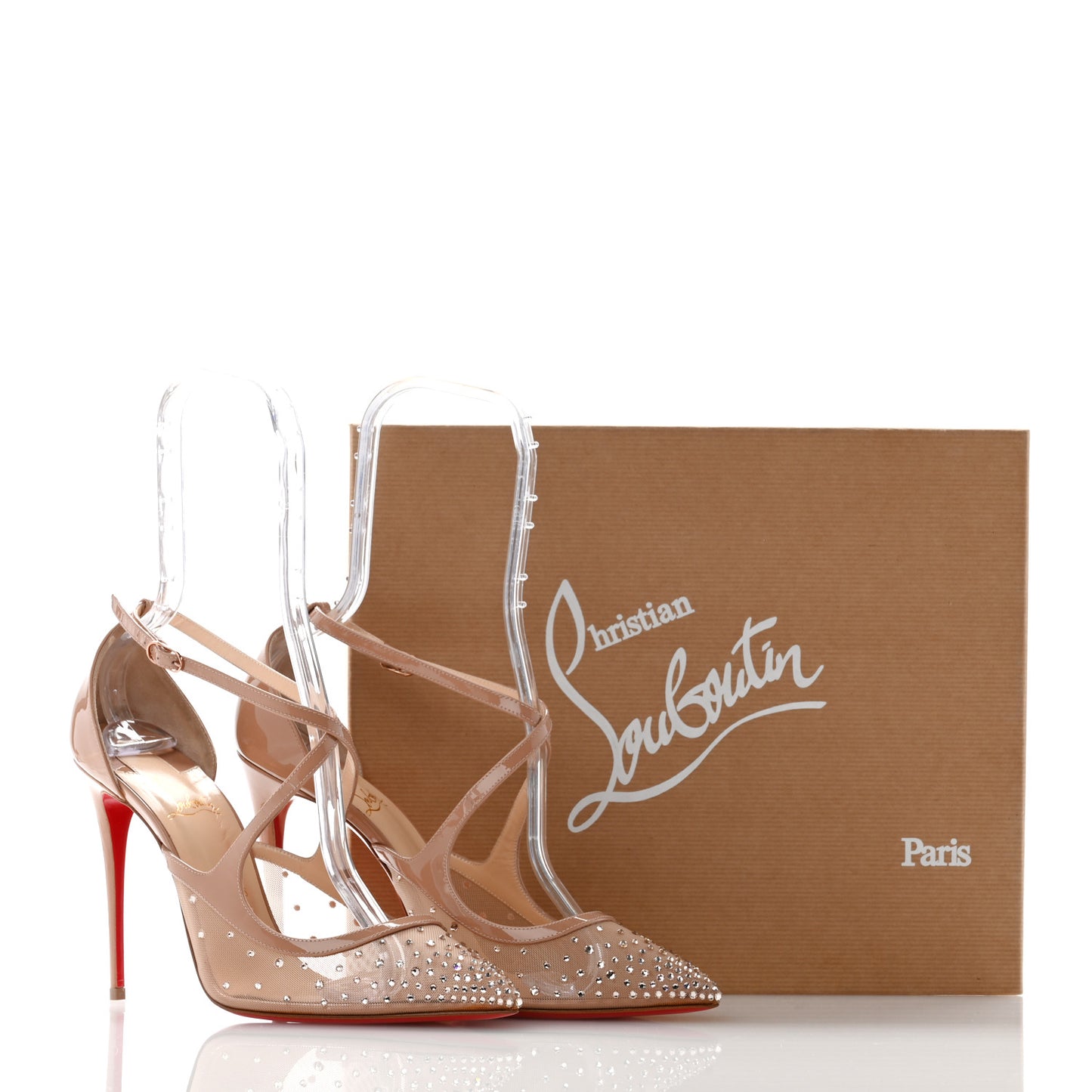 Dentelle Jacquard Strass Twistissima 100 Pumps 39.5 Light Silk