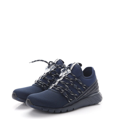 Louis Vuitton Neoprene Mesh Rubber Fastlane Low Sneakers 37 Marine 3 of 9