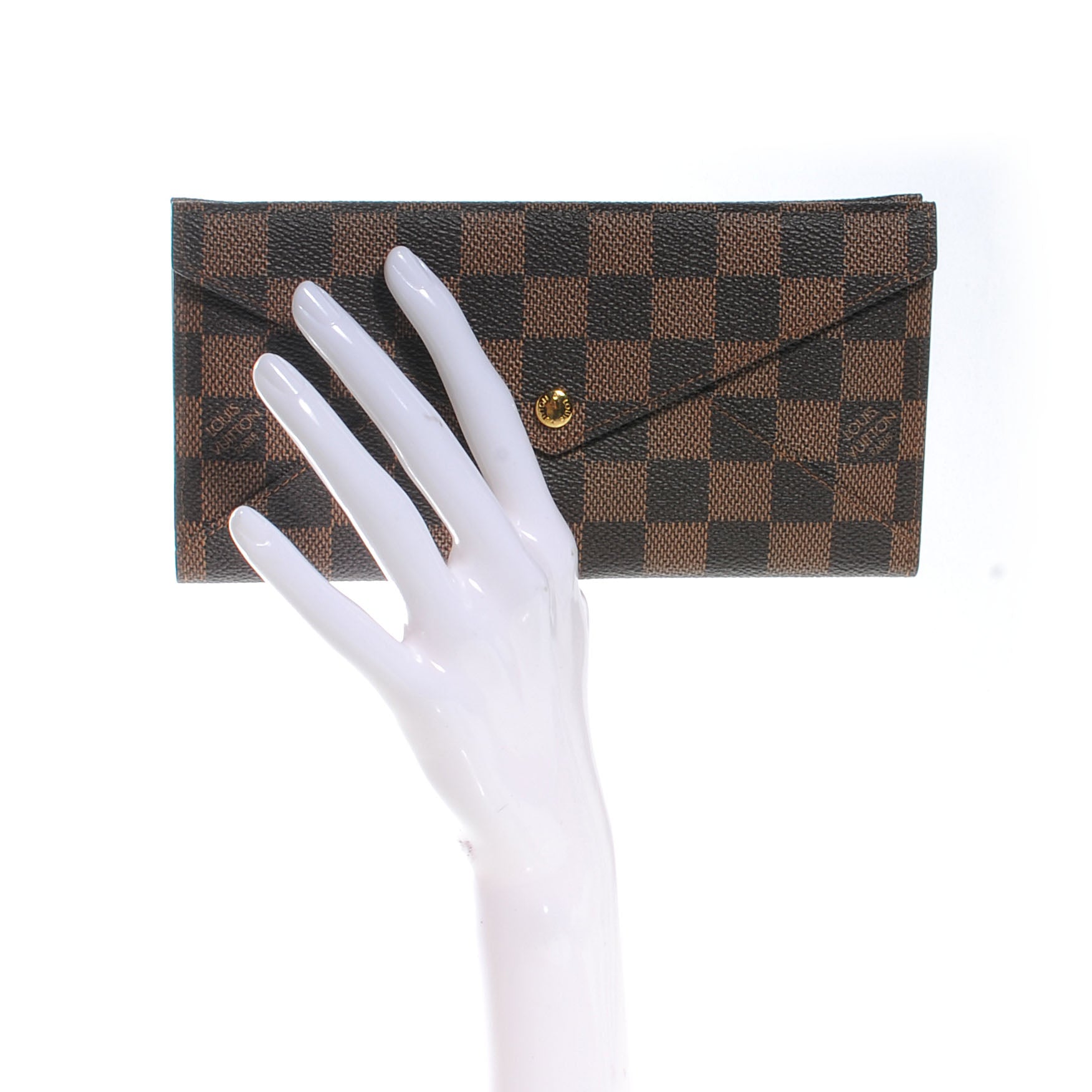 Louis Vuitton Damier Ebene Long Origami Wallet 2 of 8