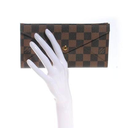 Louis Vuitton Damier Ebene Long Origami Wallet 2 of 8