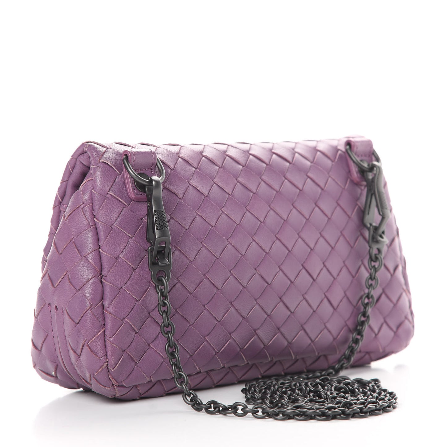 Nappa Intrecciato Mini Chain Messenger Peony
