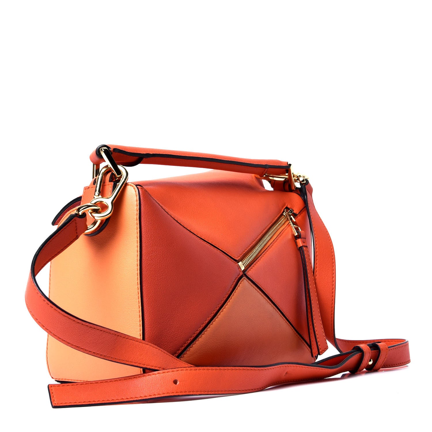Loewe Calfskin Small Puzzle Bag Orange 2 of 4