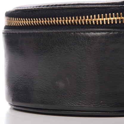 Chanel Lambskin Round Jewelry Travel Case Black 7 of 8