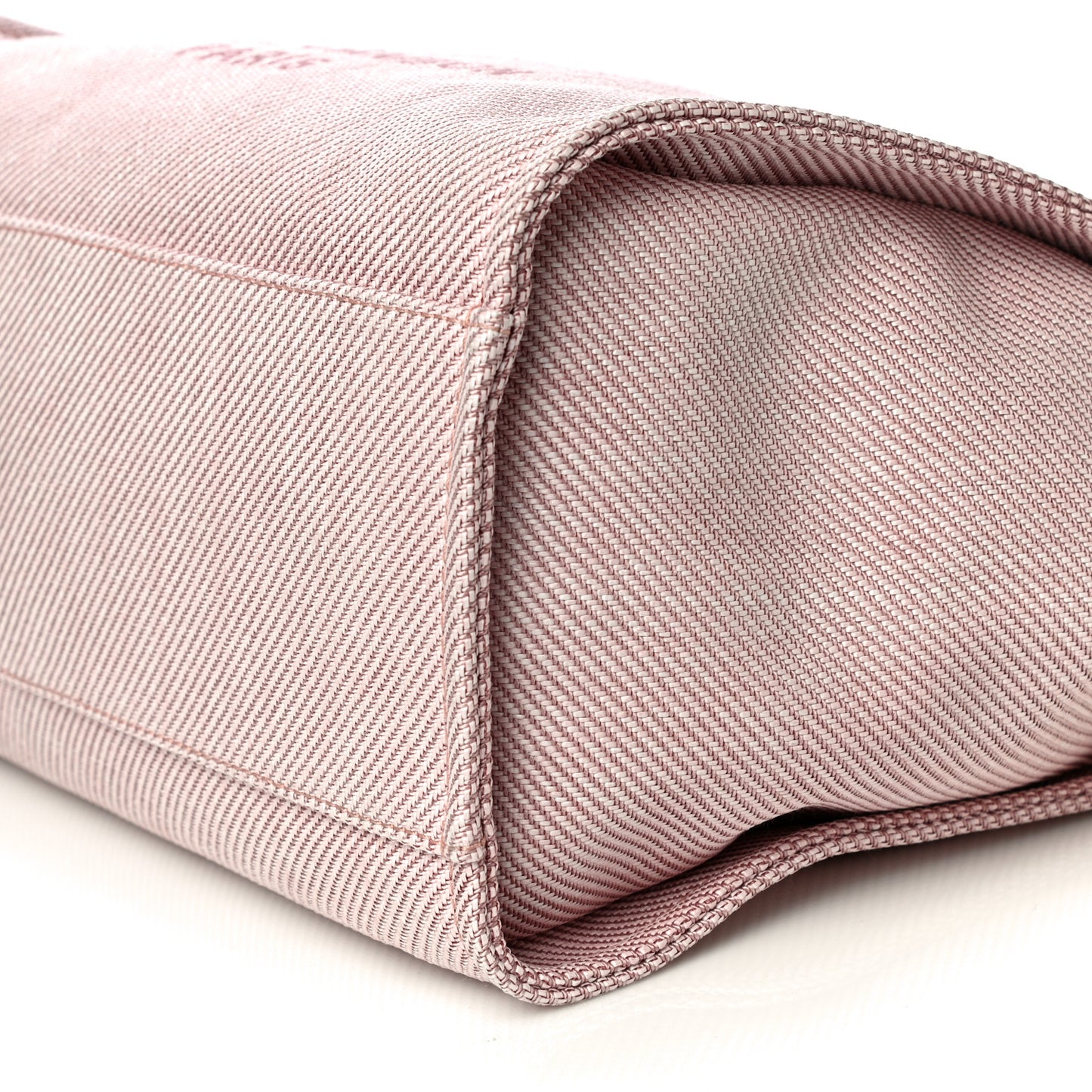 Mixed Fibers Calfskin Medium Deauville Tote Rose Pink