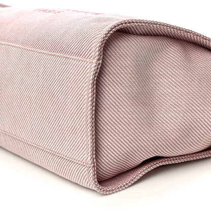 Chanel Mixed Fibers Calfskin Medium Deauville Tote Rose Pink 10 of 11