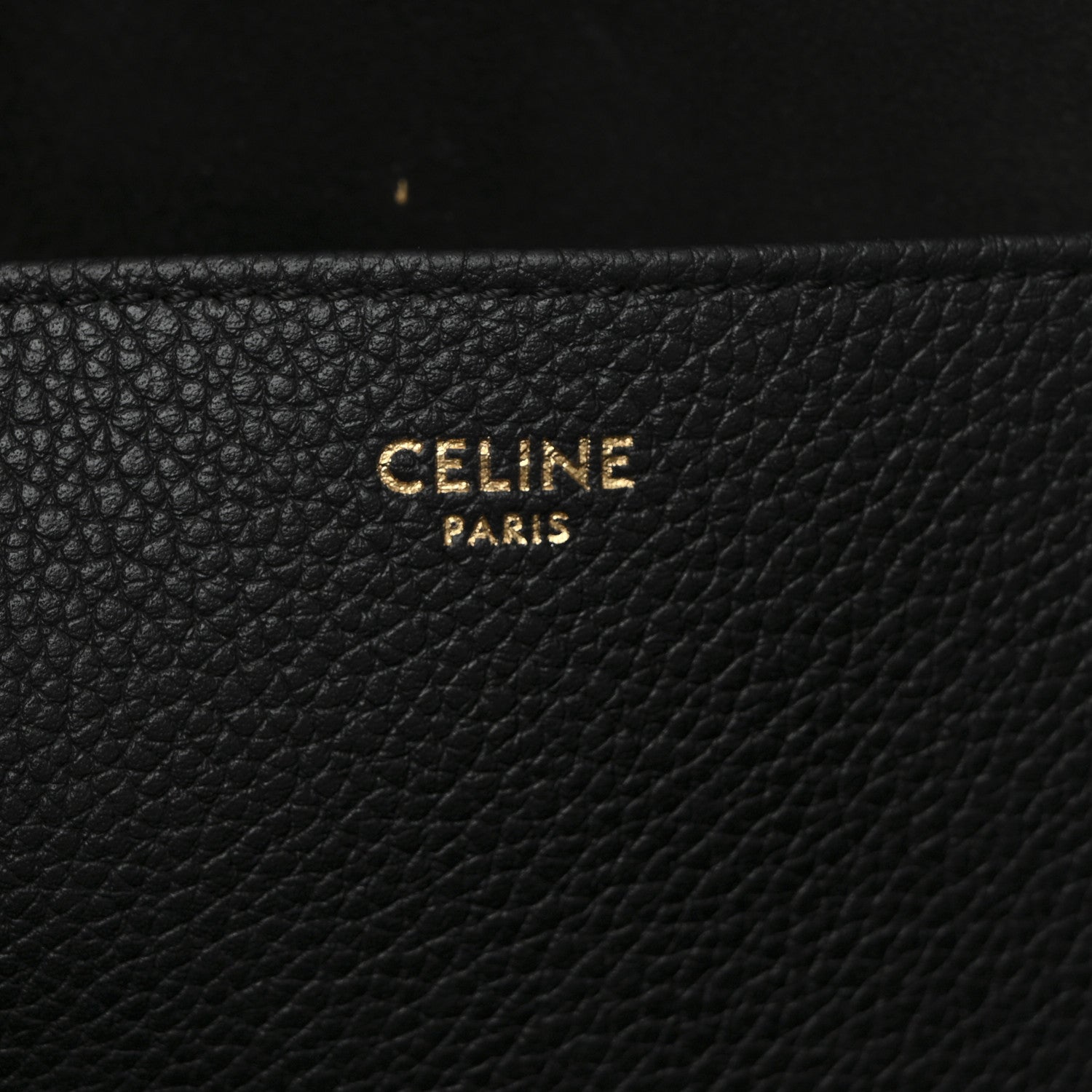 Celine Grained Calfskin Triomphe Medium Cabas Anais Black 6 of 10