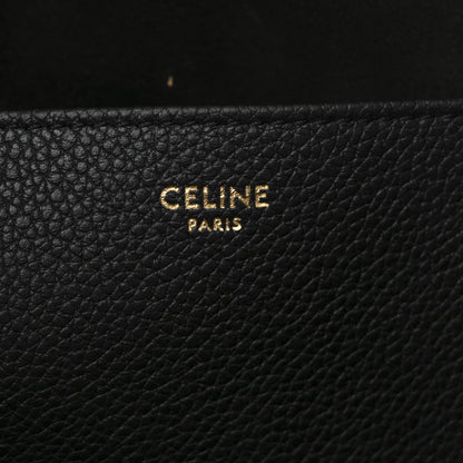 Celine Grained Calfskin Triomphe Medium Cabas Anais Black 6 of 10