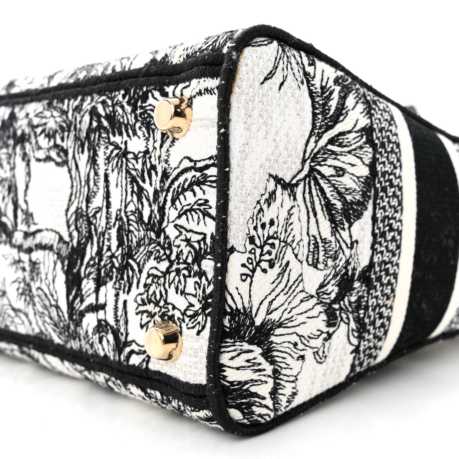 Christian Dior Toile de Jouy Voyage Embroidered Medium Lady D-Lite White Multicolor 10 of 11