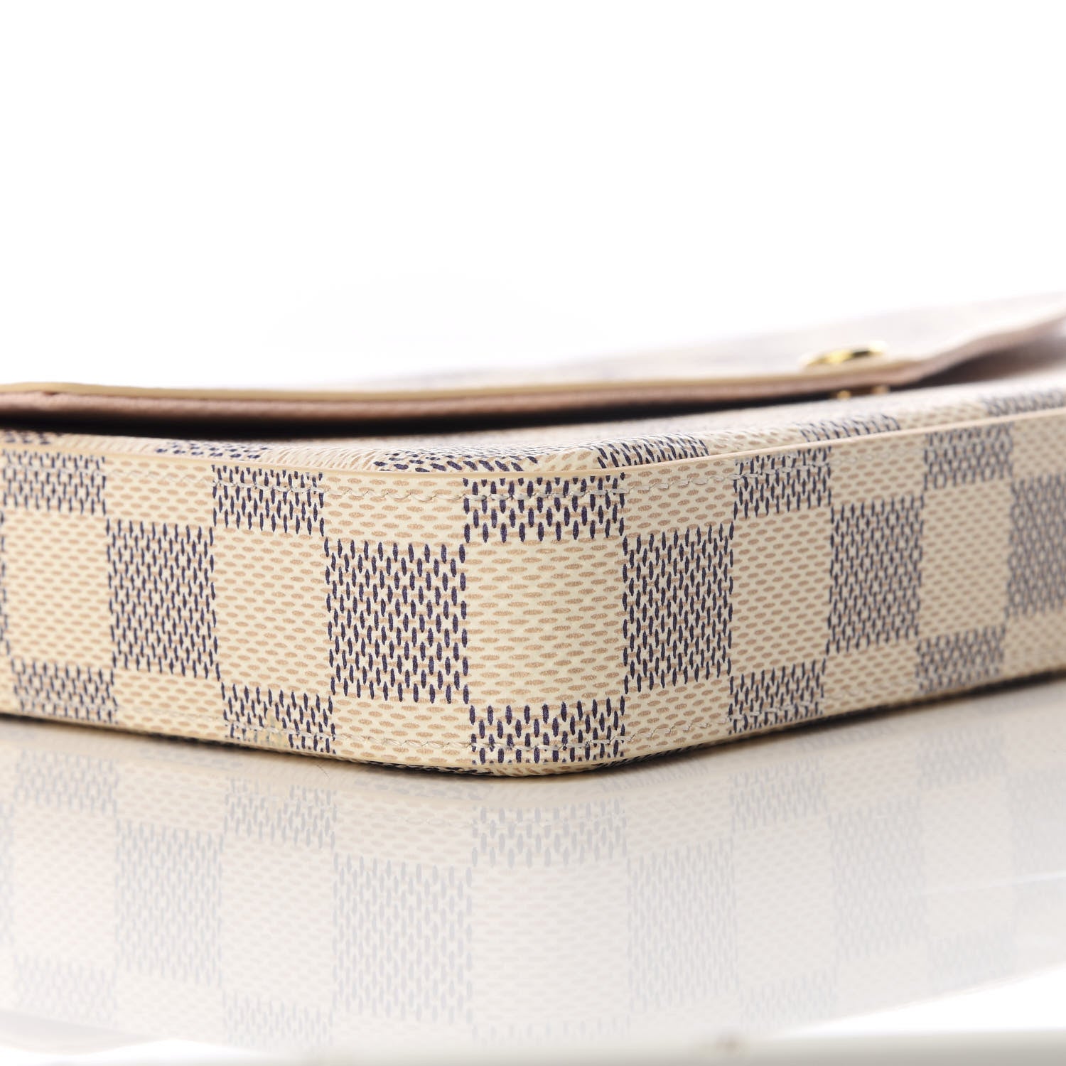 Louis Vuitton Damier Azur Pochette Felicie Chain Wallet Rose Ballerine 5 of 8