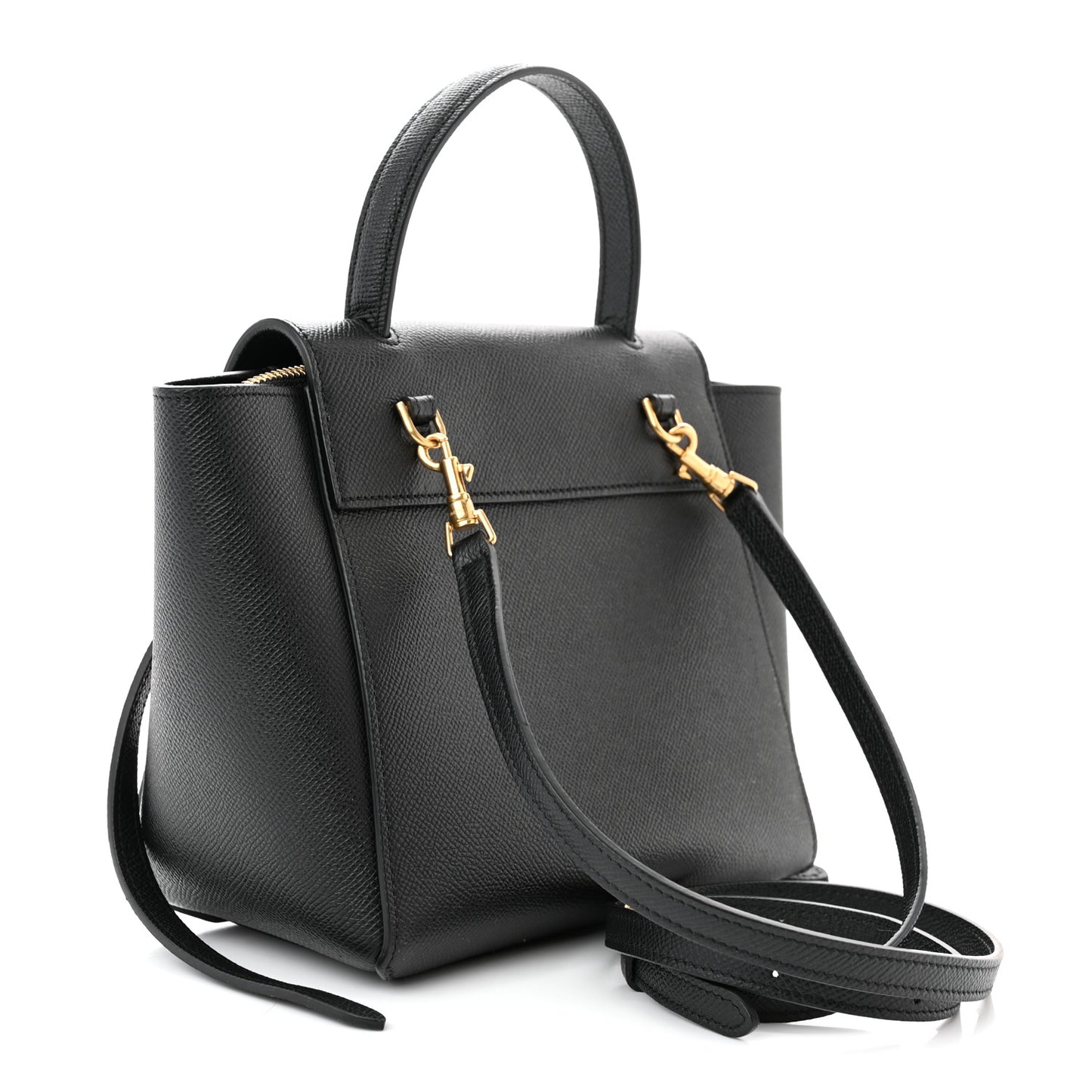 Grained Calfskin Nano Belt Bag Black