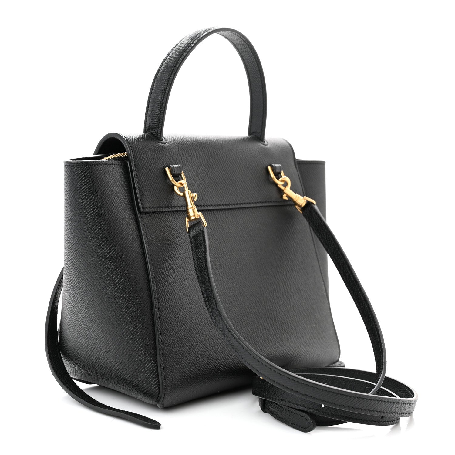 Celine Grained Calfskin Nano Belt Bag Black 3 of 10