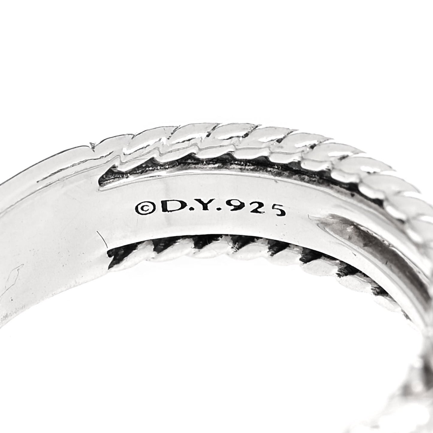 Sterling Silver Diamond X Crossover Ring 53 6.25