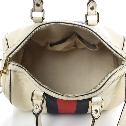 Gucci Calfskin Vintage Web Medium Boston White 5 of 16