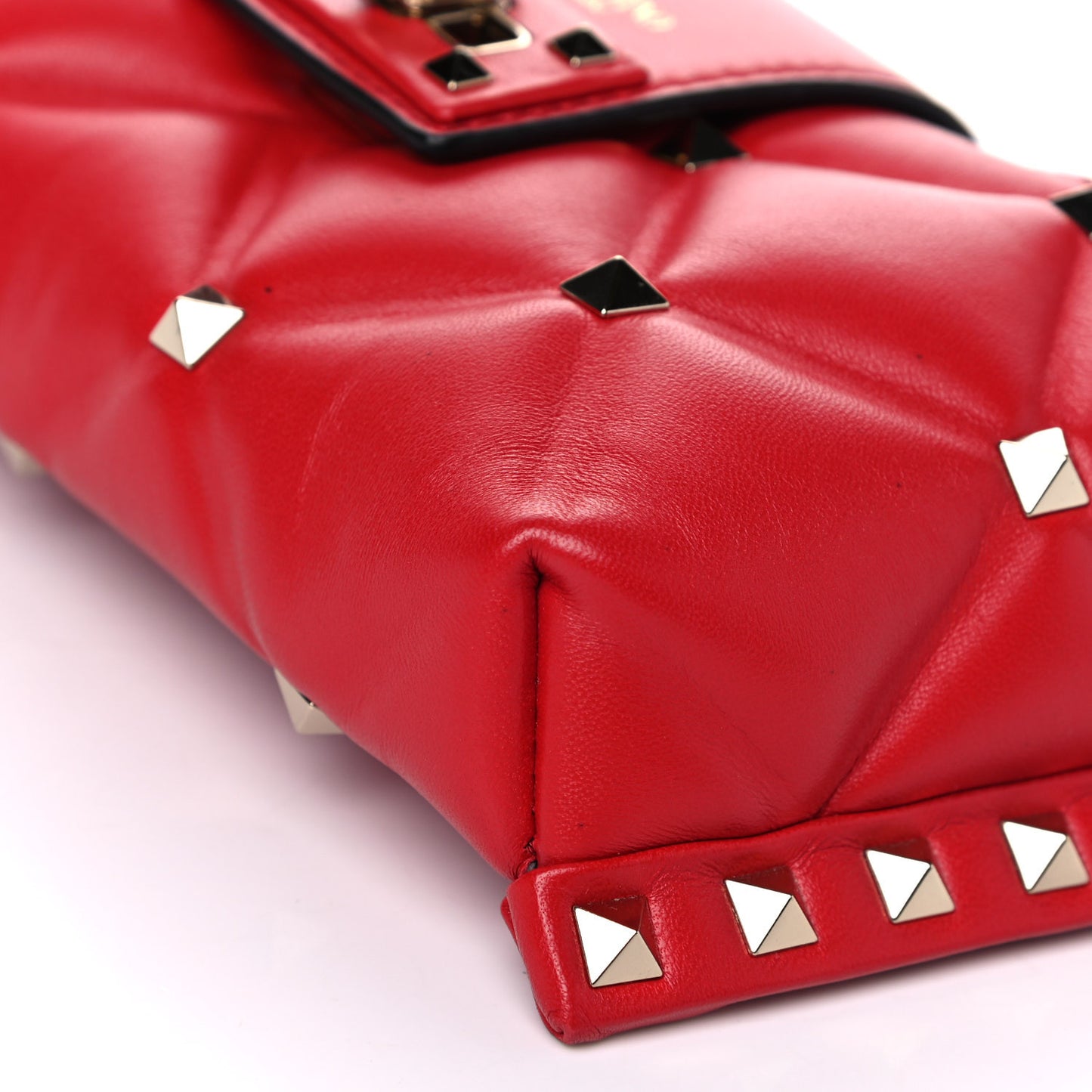 Nappa Candystud Wallet on Chain Rouge Pur