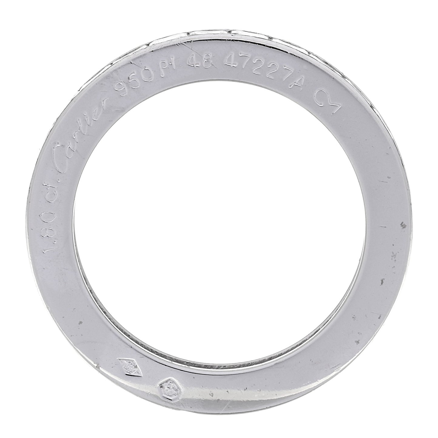 Platinum Diamond 1.80ct Eternity Ring 48 4.5