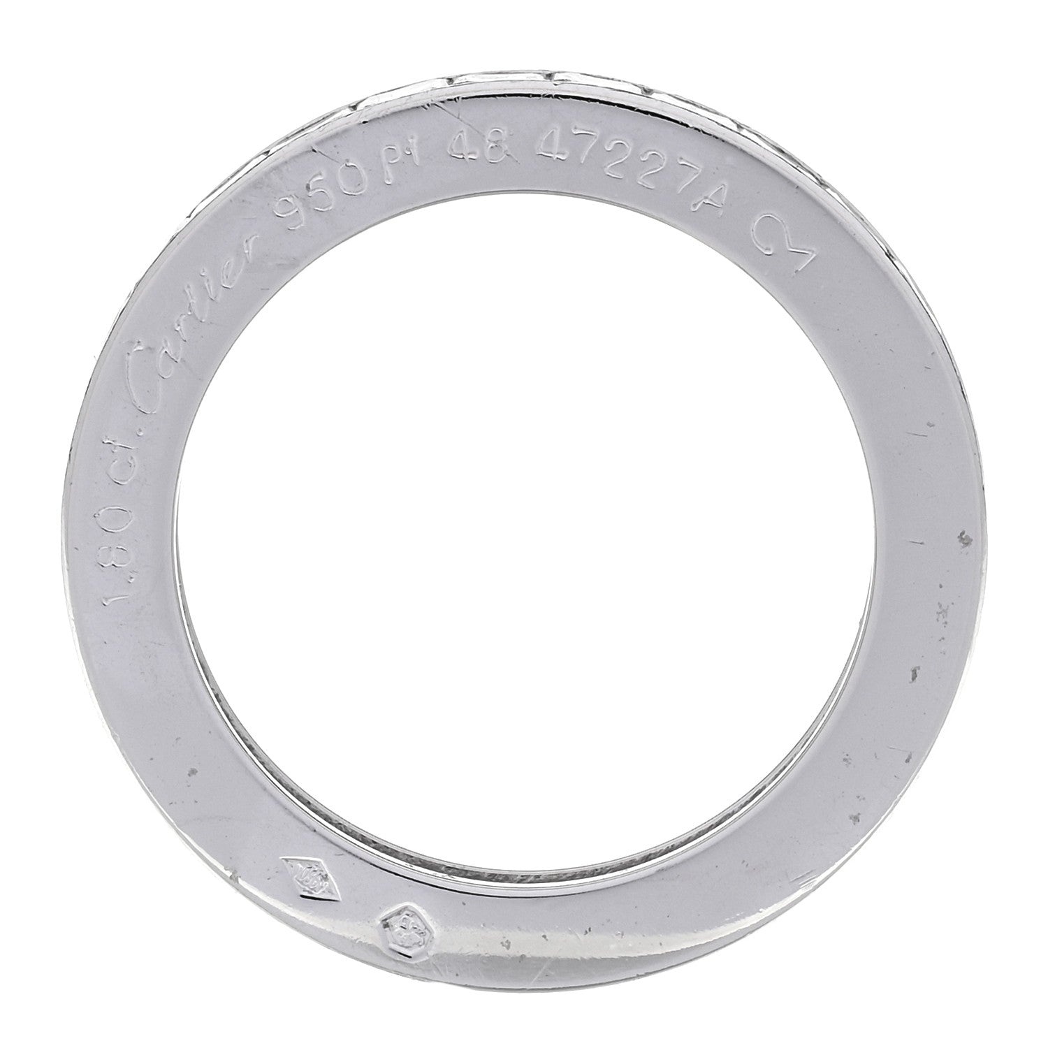 Cartier Platinum Diamond 1.80ct Eternity Ring 48 4.5 4 of 5