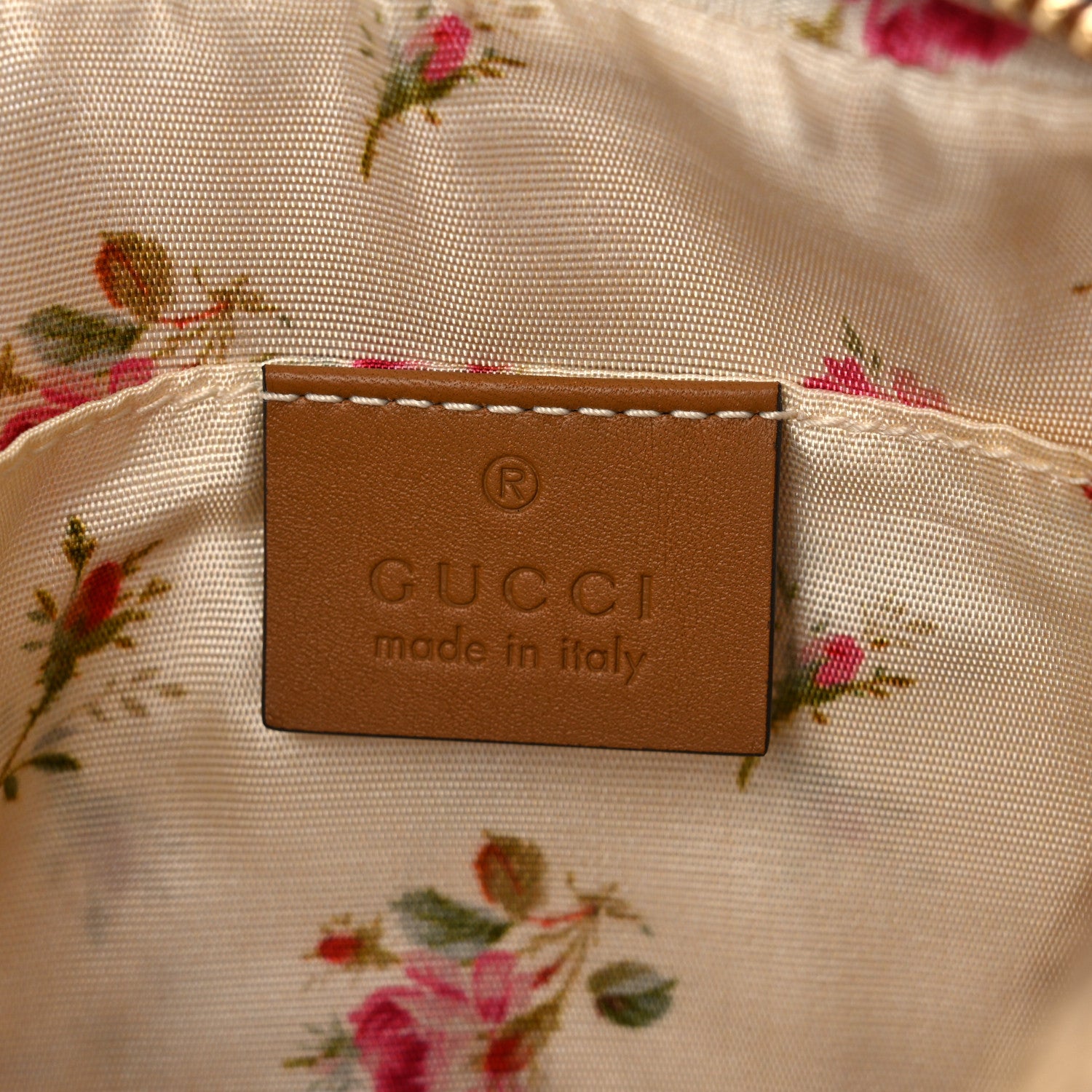 Gucci Raffia Elaphe Mini Ophidia Shoulder Bag Natural Cream Brown 6 of 10