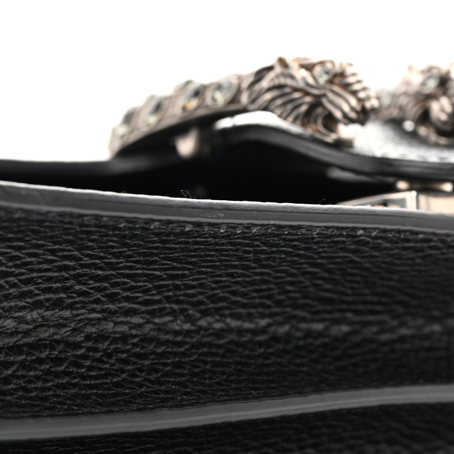 Pebbled Calfskin Small Dionysus Shoulder Bag Black