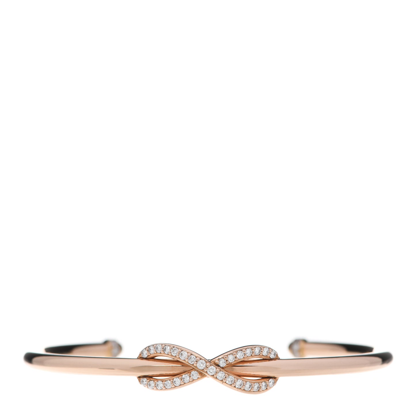 18K Rose Gold Diamond Infinity Cuff Bracelet