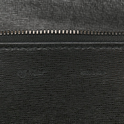 Off-White Saffiano Mini Binder Clip Bag Black White 6 of 13