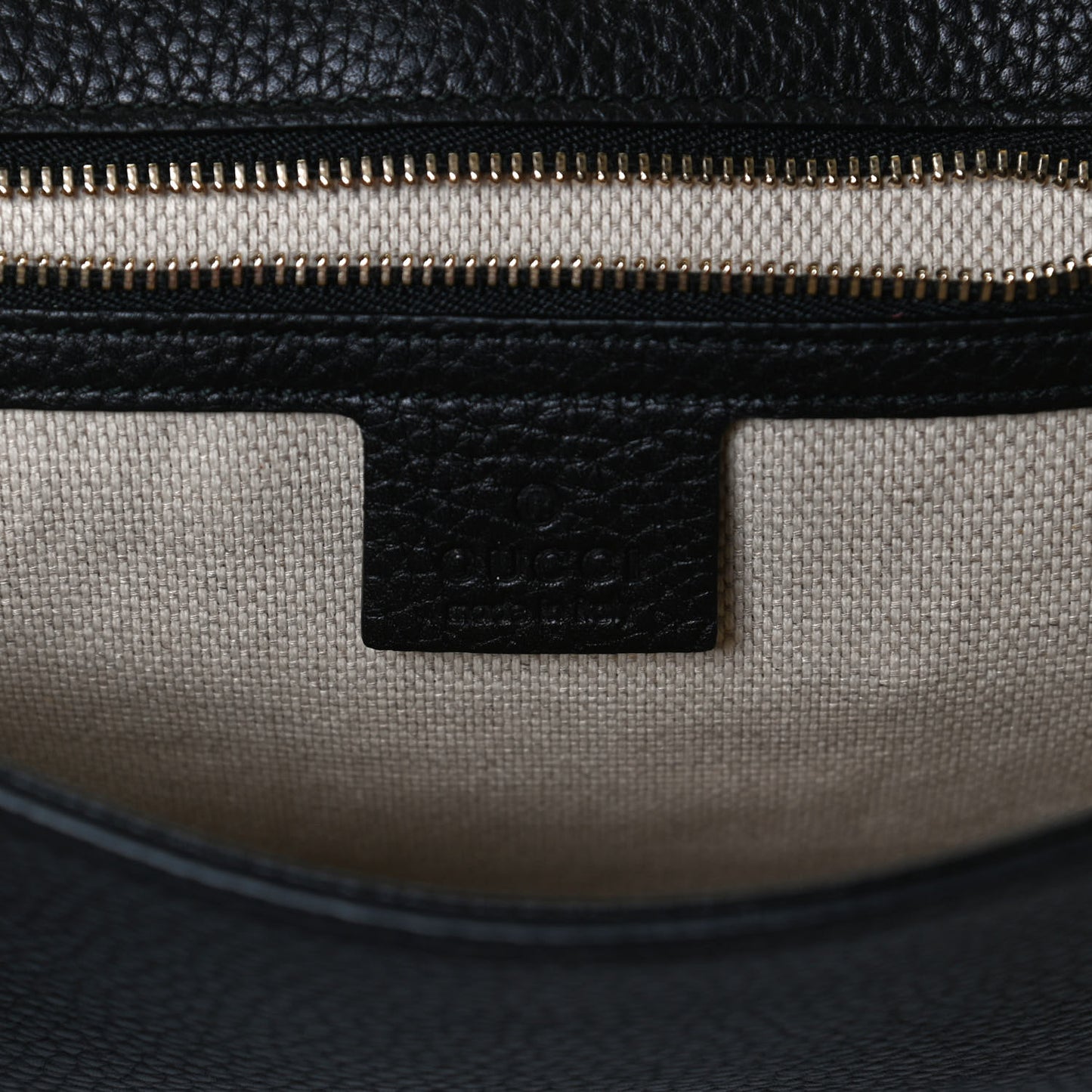 Pebbled Calfskin Medium Soho Clutch Black