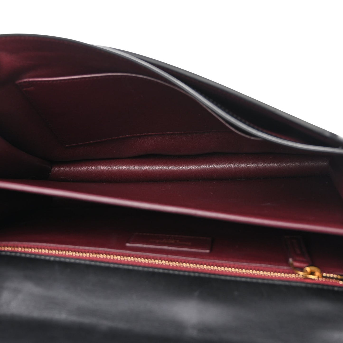 Smooth Calfskin Monogram Cassandra Clasp Bag Black Rouge Legion