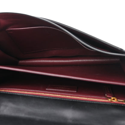 Saint Laurent Smooth Calfskin Monogram Cassandra Clasp Bag Black Rouge Legion 5 of 17