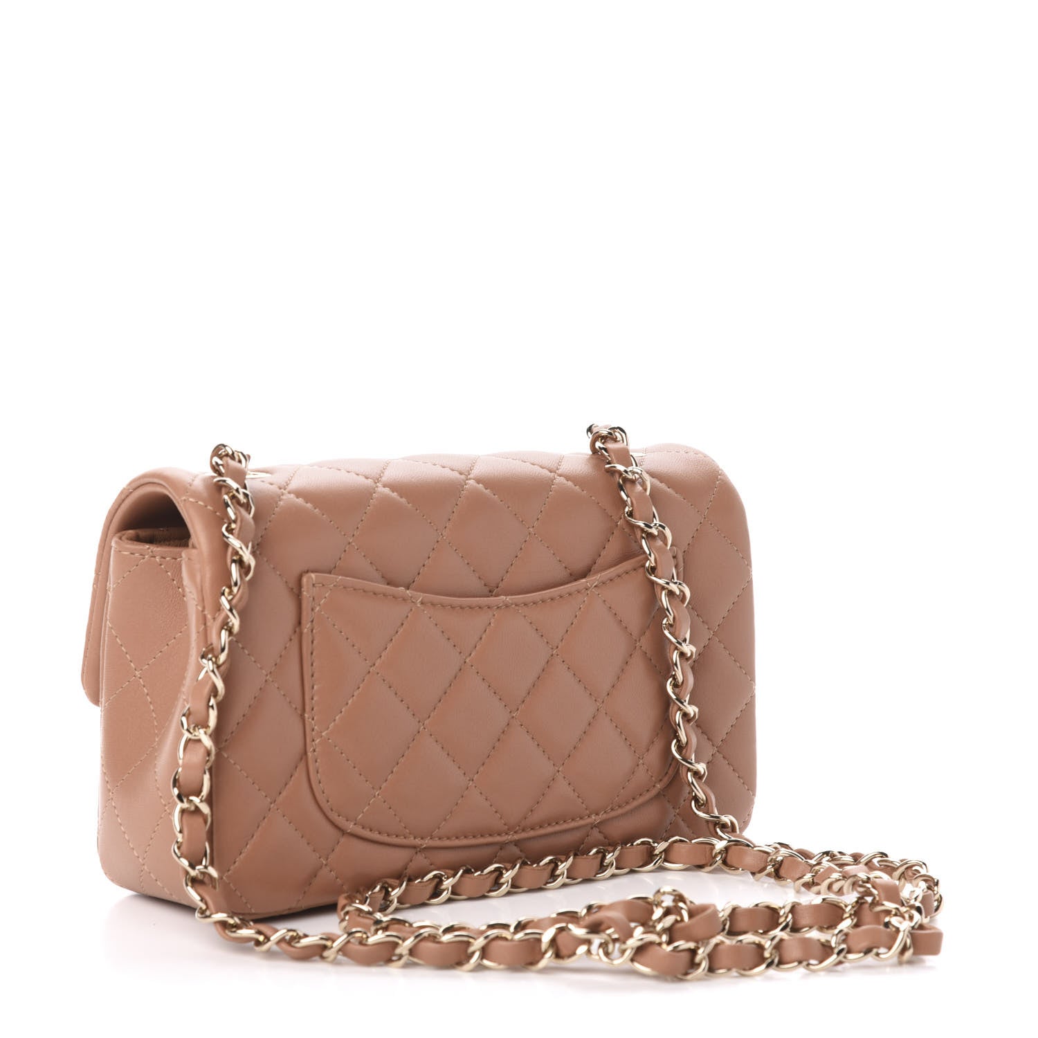 Chanel Lambskin Quilted Mini Rectangular Flap Brown 3 of 10