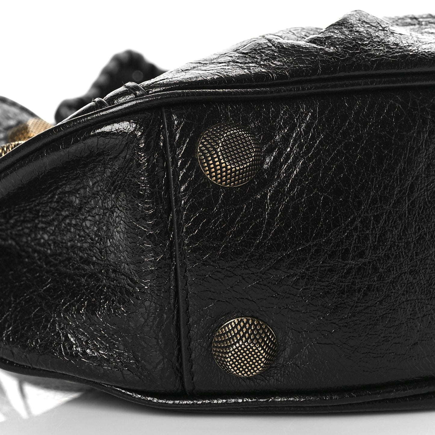Agneau Arena Small Le Cagole Shoulder Bag Black
