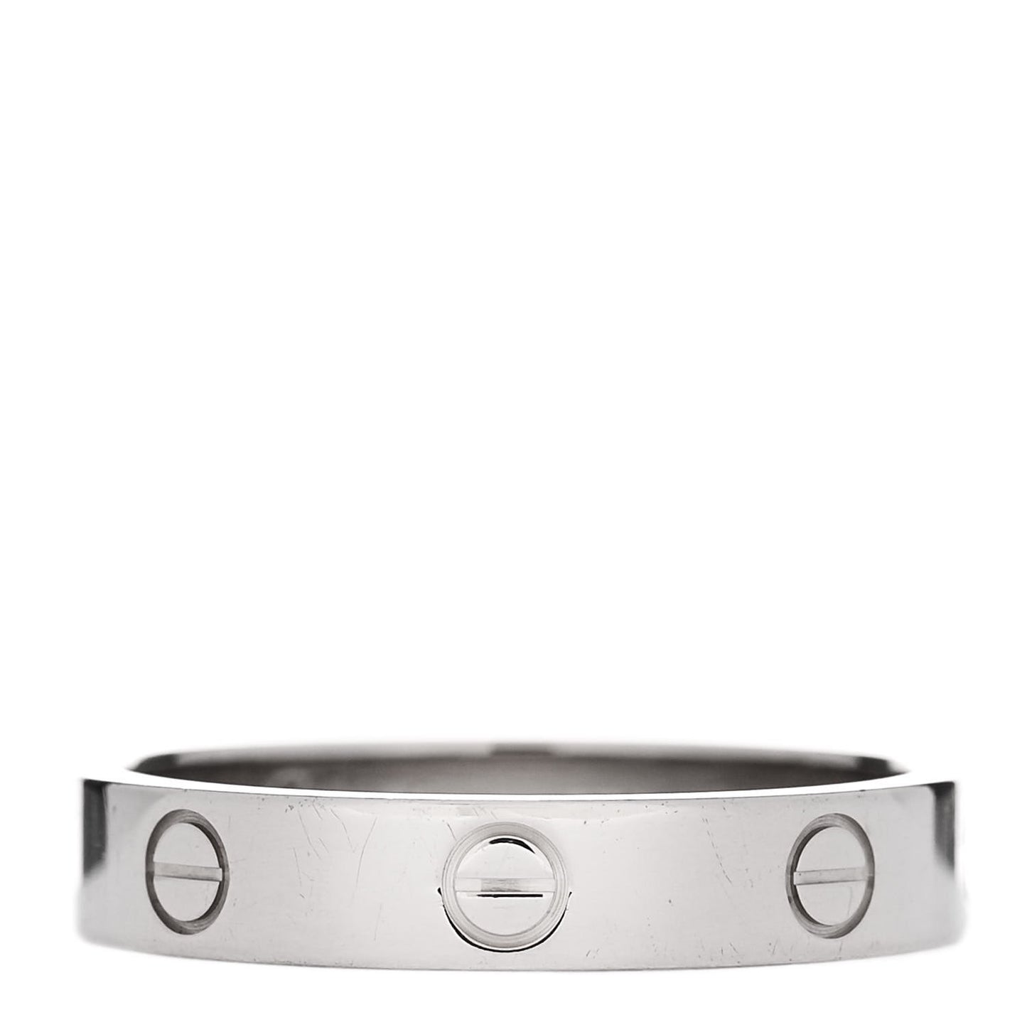 18K White Gold 3.5mm LOVE Wedding Band Ring 58 8.25