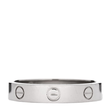 Cartier 18K White Gold 3.5mm LOVE Wedding Band Ring 58 8.25 1 of 5