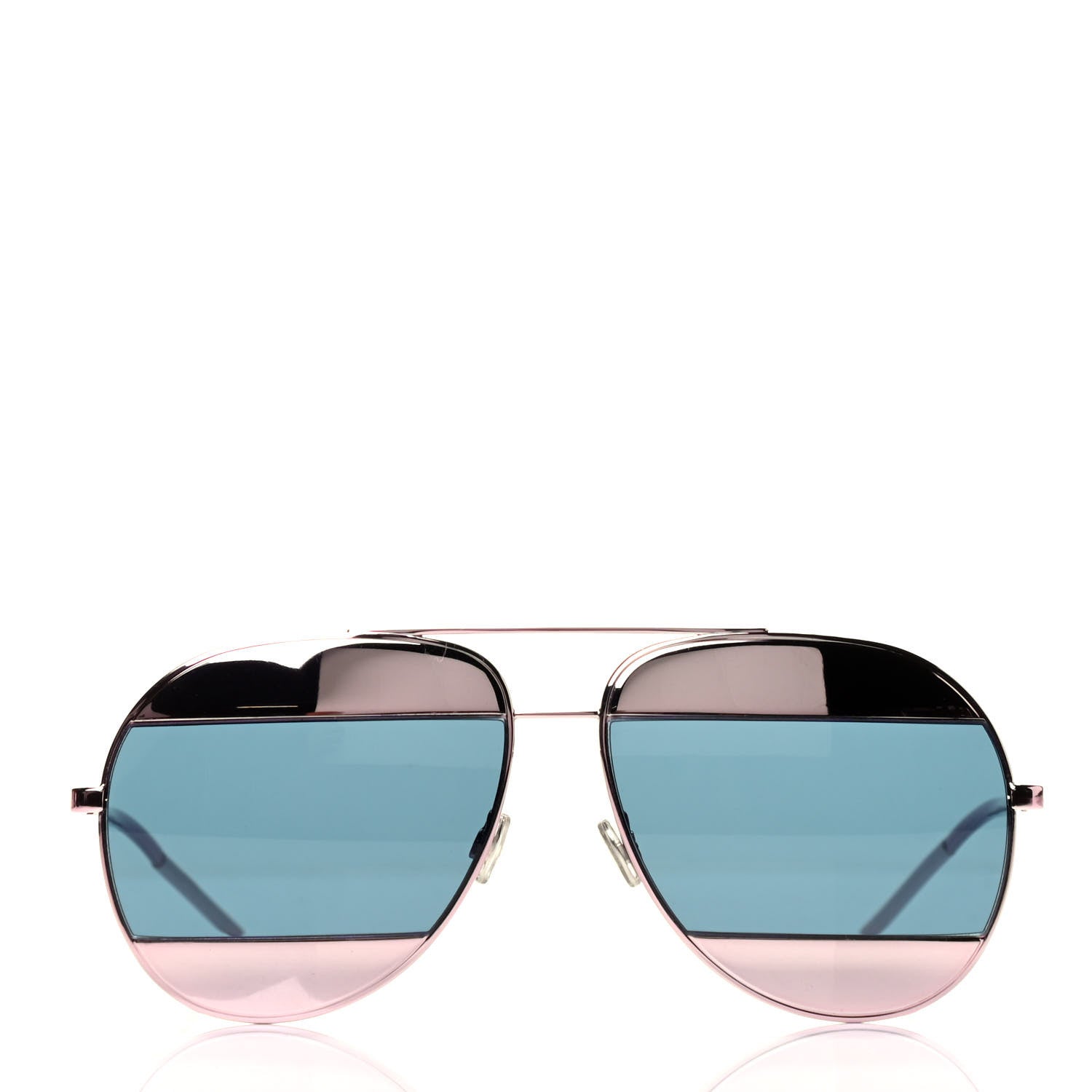 Christian Dior Metal Split 1 Aviator Sunglasses Pink Blue 2 of 6