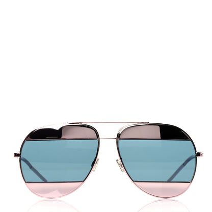 Christian Dior Metal Split 1 Aviator Sunglasses Pink Blue 2 of 6