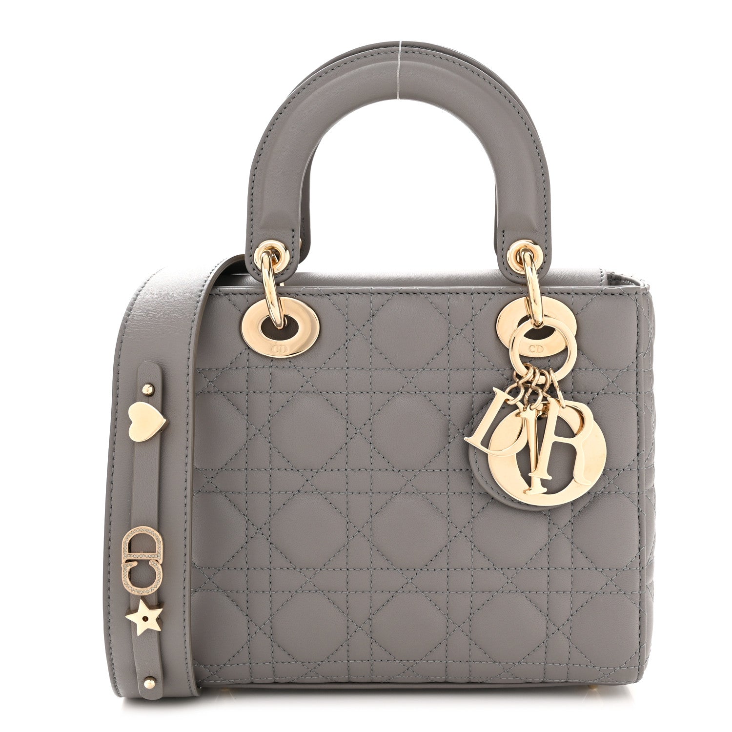 Christian Dior CHRISTIAN DIOR Lambskin Cannage Small My ABCDior Lady Dior Grey 1 of 9