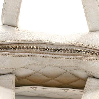 Chanel Calfskin Wild Stitch Top Handle Bag White 14 of 27