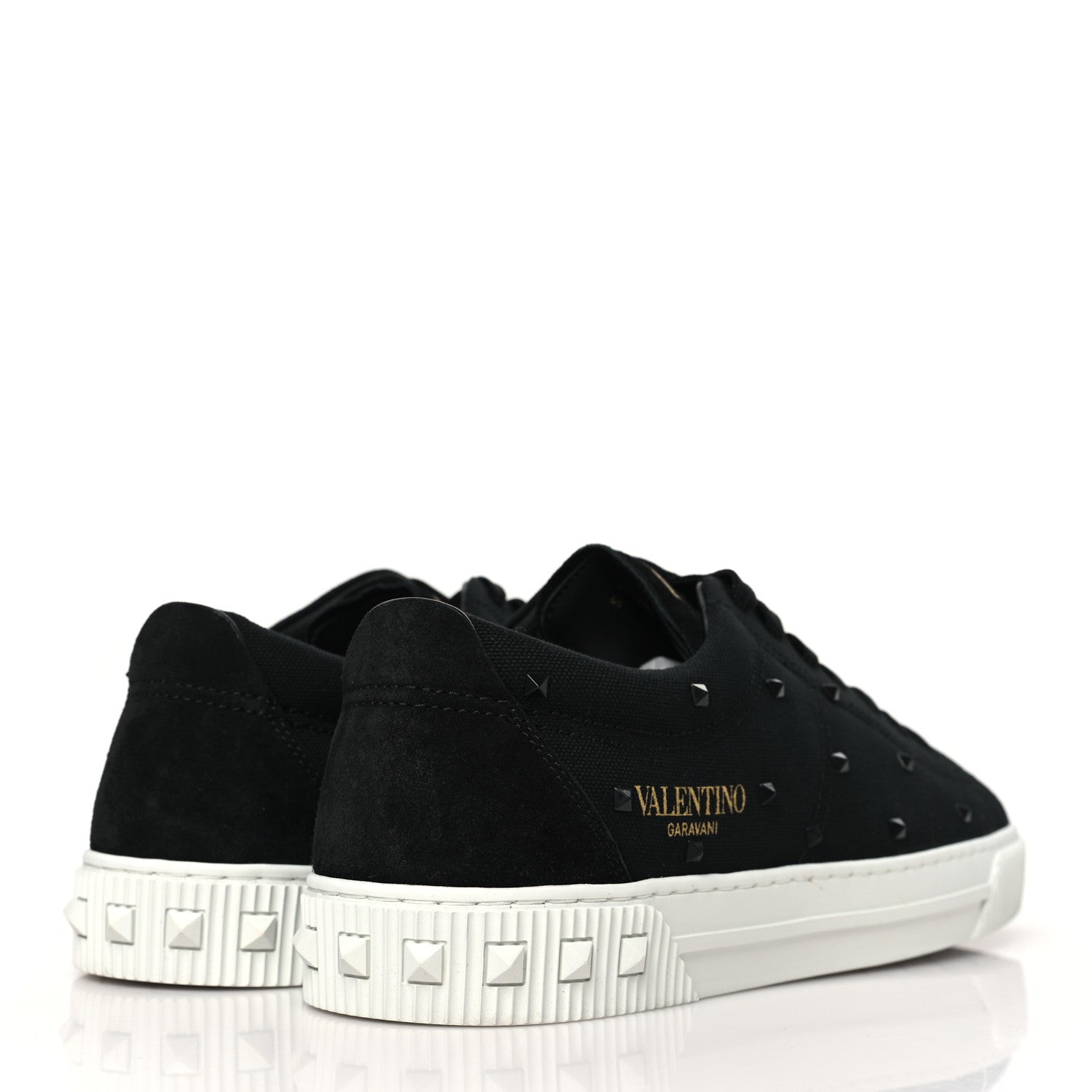 Valentino Garavani Canvas Rockstud Cityplanet Mens Sneakers 43 Black 4 of 10