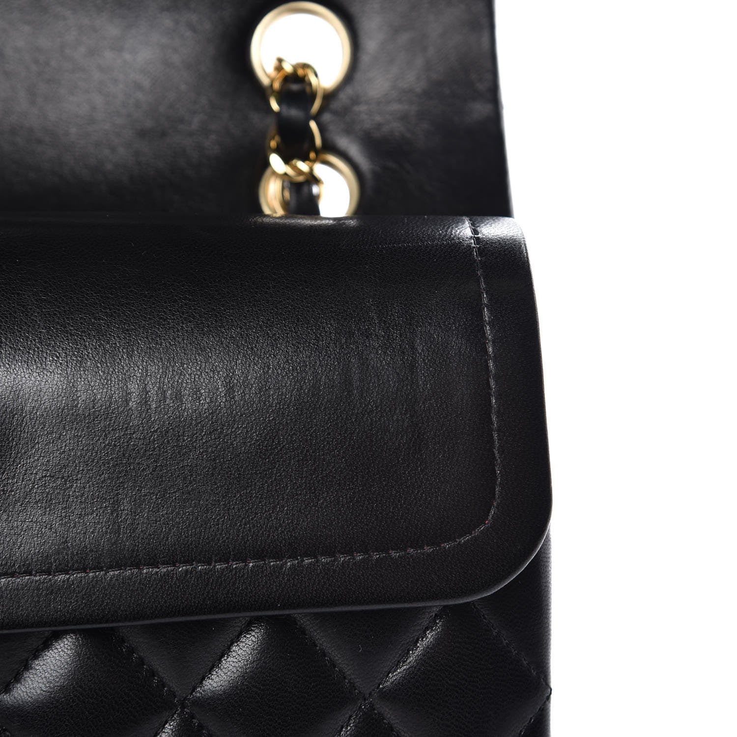 Chanel Lambskin Quilted Medium Double Flap Black 11 of 13