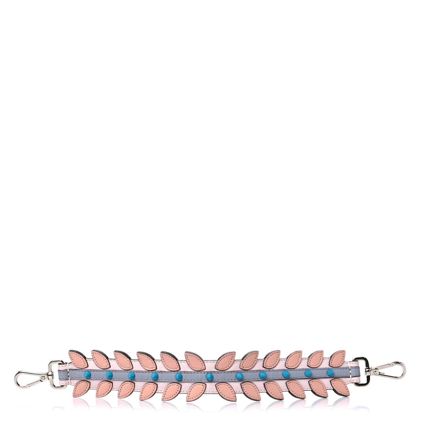 Calfskin Leaf Mini Strap You Pink Multicolor