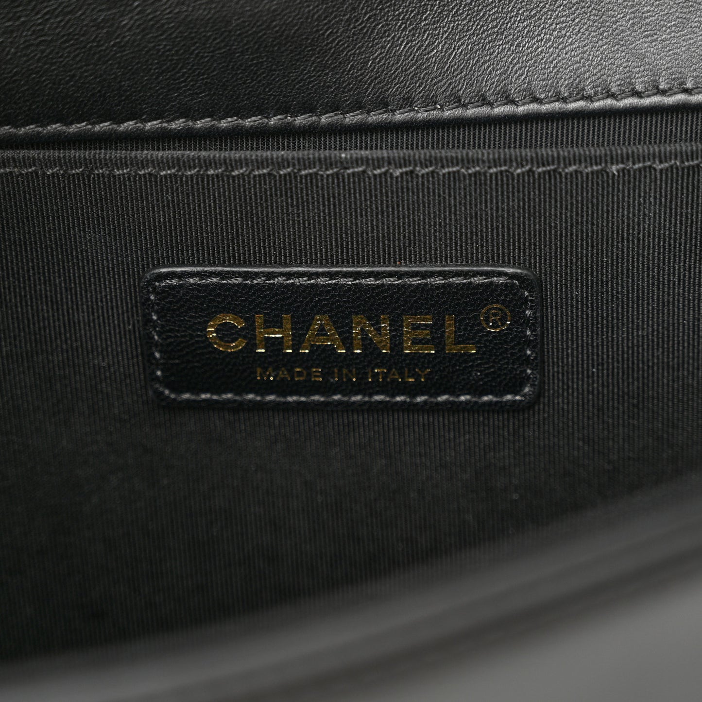 Lambskin Quilted Medium Boy Flap Black