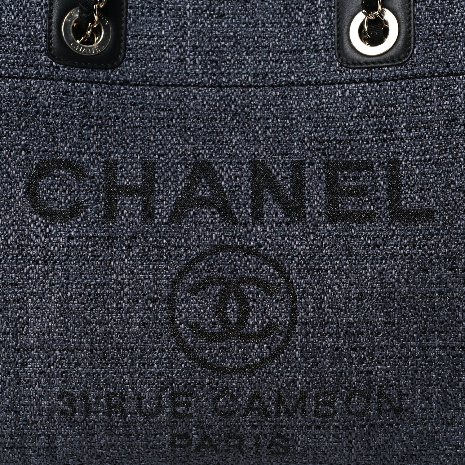 Chanel Lurex Boucle Small Deauville Tote Black 8 of 11