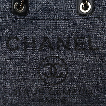 Chanel Lurex Boucle Small Deauville Tote Black 8 of 11