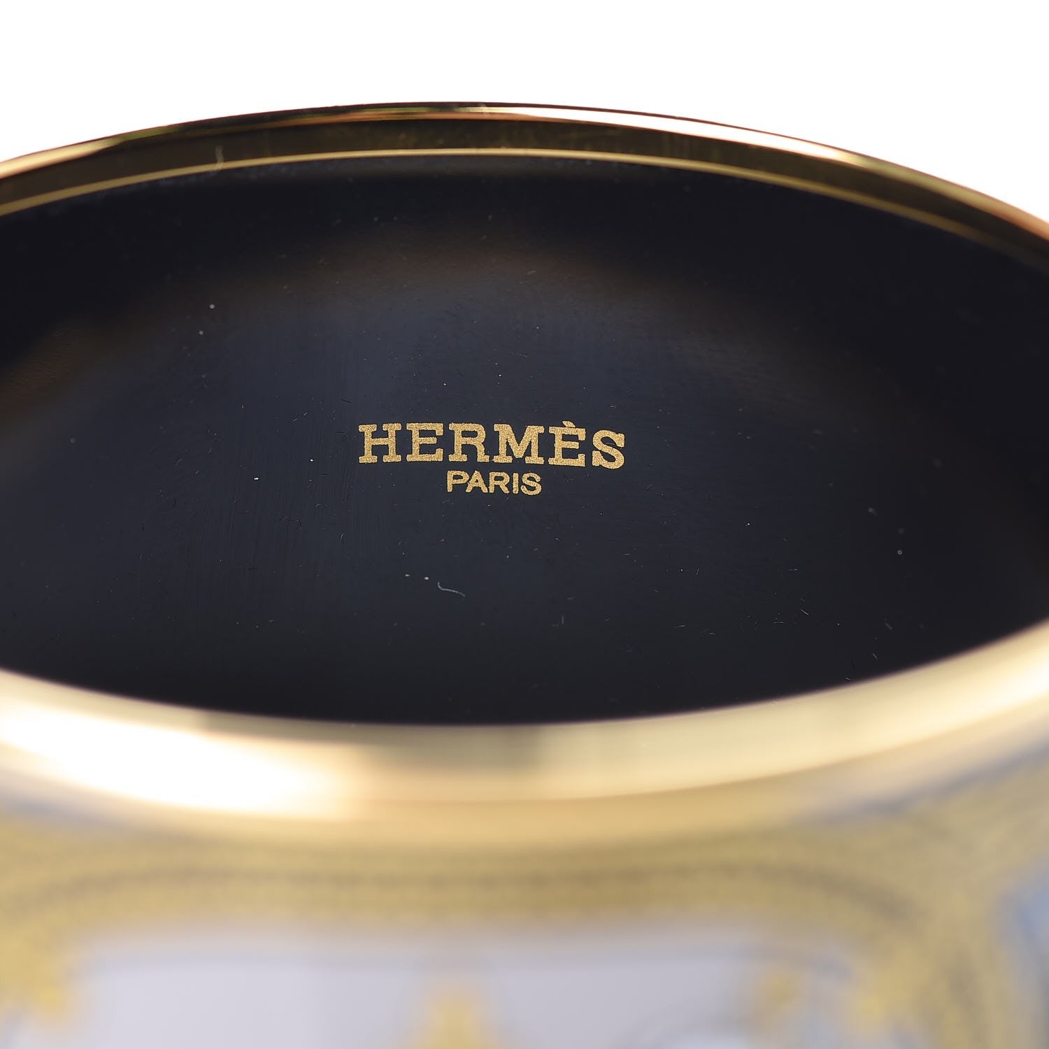 Hermes Enamel Printed Extra Wide Grand Apparat Bracelet 62 4 of 6